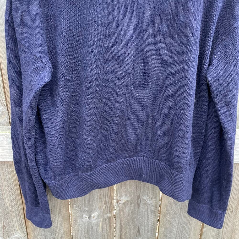 Vince Sweater Knit Hoodie Casual Pullover Blue Size Medium Cashmere - Picture 4 of 7